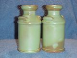 Milk Can shakers glazed prairie green